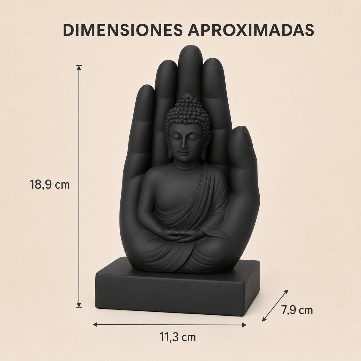 Estátua de Buda com a Mão
